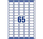 Etiquettes adresses laser 38,1 x 21,2 mm Avery L7651-100 - Boîte de 6500