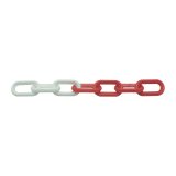 Pak 5 m plastieken ketting 8 mm rood/wit