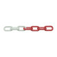 Pack 5 m plastic chain 8 mm red/white