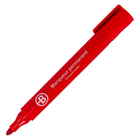 Rotulador permanente cuerpo plástico - rojo