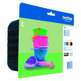 Brother LC221 pack met 4 cartridges - 1 x zwart en 3 x kleur voor inkjetprinter