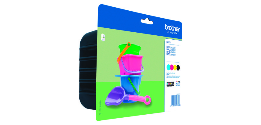 Brother LC221 pack of 4 cartouches - 1 black + 3 colors for inkjet printer