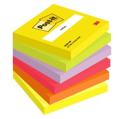 Z-notes repositionnables couleurs vives assorties Post-it 76 x 76 mm - bloc de 100 feuilles