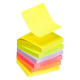 Z-notes block, 76 x 76 mm, assorted neon colours