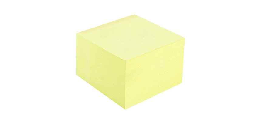 Bloc cube jaune Post-it 76 x 76 mm - bloc de 450 feuilles