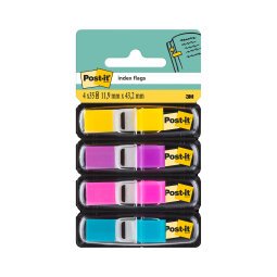 4 Verteiler von 35 Lesezeichen Post-it Breite 12,7 mm - helle Farben