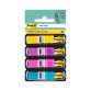 Set 4 dispensers 35 bookmarks 12.7 mm, assorted vivid colours