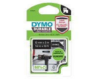 Cintas Dymo D1 DURABLE negro sobre blanco de 12 mm x 3m resistentes