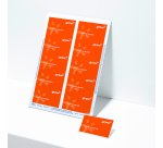 Boîte de 200 inserts microperforés 54 x 90 mm pour badges
