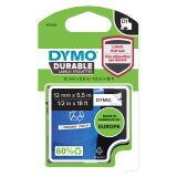 Dymo D1 Durable Bänder 12 mm weiß mit schwarzem Text