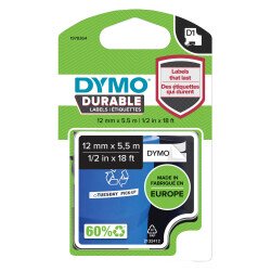 Ribbons Dymo D1 12 mm Durable white black writing 