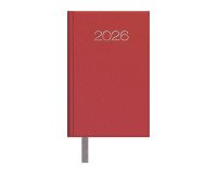 Agenda Lisboa semana vista bolsillo 8,5 x 13 cm rojo