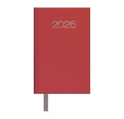Agenda Lisboa semana vista bolsillo 8,5 x 13 cm rojo