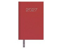 Agenda Lisboa semana vista bolsillo 8,5 x 13 cm rojo