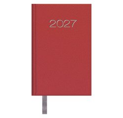 Agenda Lisboa semana vista bolsillo 8,5 x 13 cm rojo