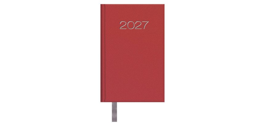 Agenda Lisboa semana vista bolsillo 8,5 x 13 cm rojo