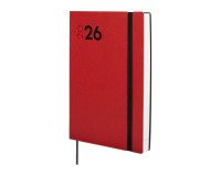 Agenda 140x204 1 Día Página Dynamic Mara Finocam Rojo Español