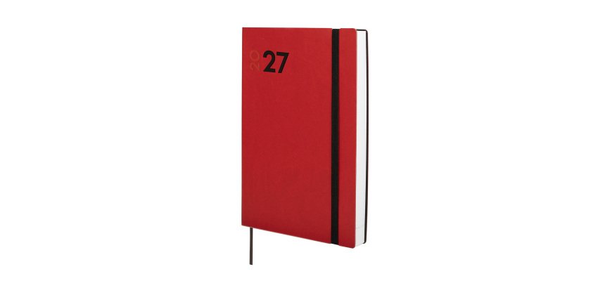 Agenda 140x204 1 Día Página Dynamic Mara Finocam Rojo Español
