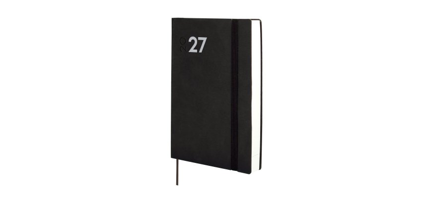 Agenda  140x204 1 Día Página Dynamic Mara Finocam Negro Español