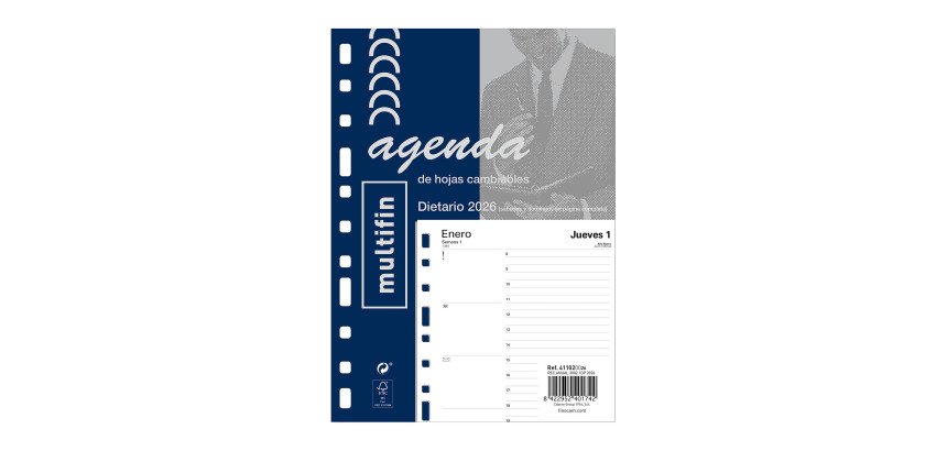 Recambio anual 3002 155x215 1 Día Página Multifin Finocam Español