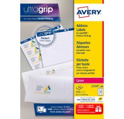 Etiqueta dirección láser 63,5 x 33,9 mm Avery L7159-100 blanca - Caja de 2400