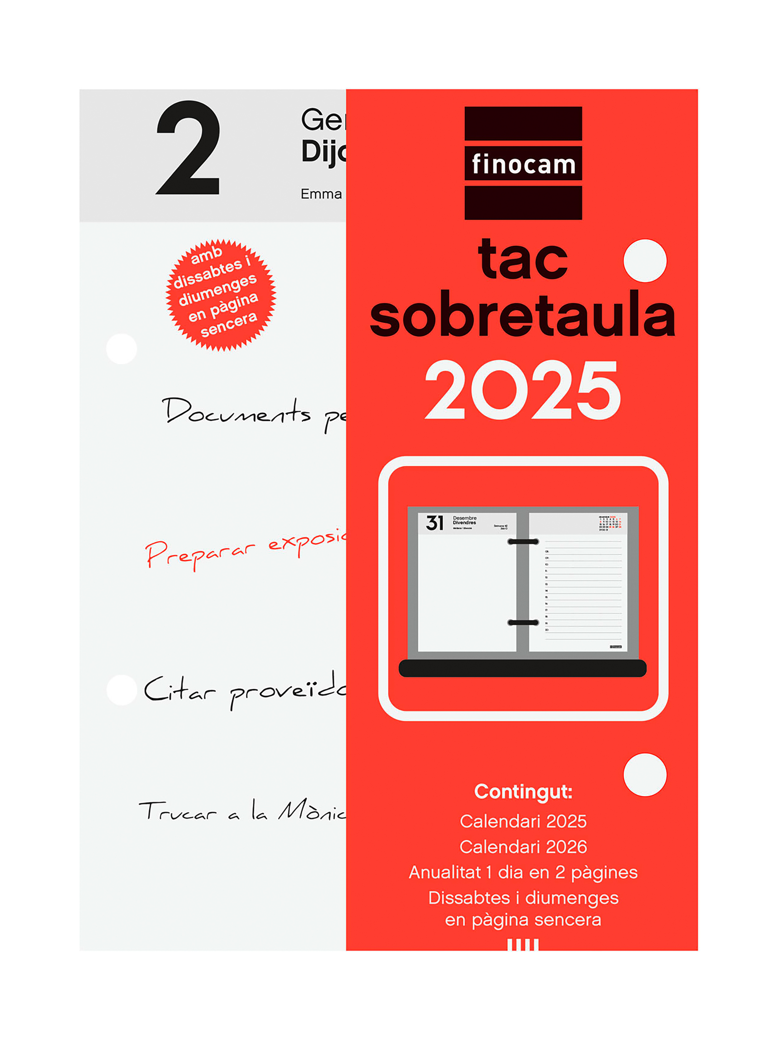 Calendario Bloc Chic con Imán para Escribir 2024 - Finocam