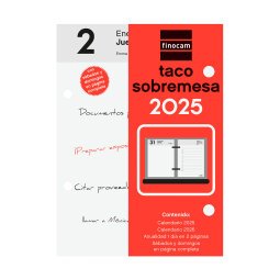 Taco Sobremesa 85x120 1 Día en 2 Páginas Finocam Español