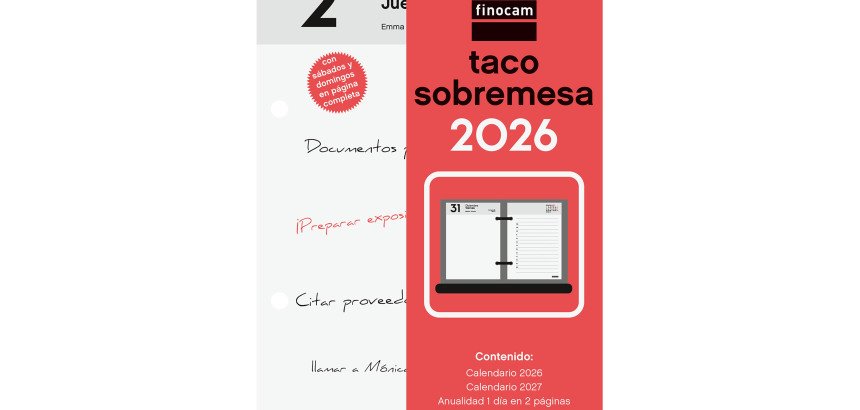 Taco Sobremesa 85x120 1 Día en 2 Páginas Finocam Español
