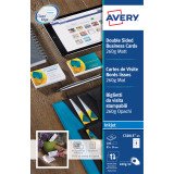 Carte de visite jet d'encre Avery Quick and Clean C32015 85 x 54 mm 260 gr blanche - Pochette de 200