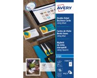 Tarjeta de visita para inkjet Avery Quick and Clean C32015 - 85 x 54 mm 260 g blanco - Paquete de 200