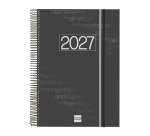 Agenda 210x297 1 Día Página Espiral Year Finocam Negro