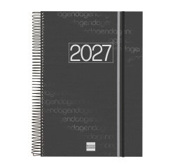 Agenda 210x297 1 Día Página Espiral Year Finocam Negro