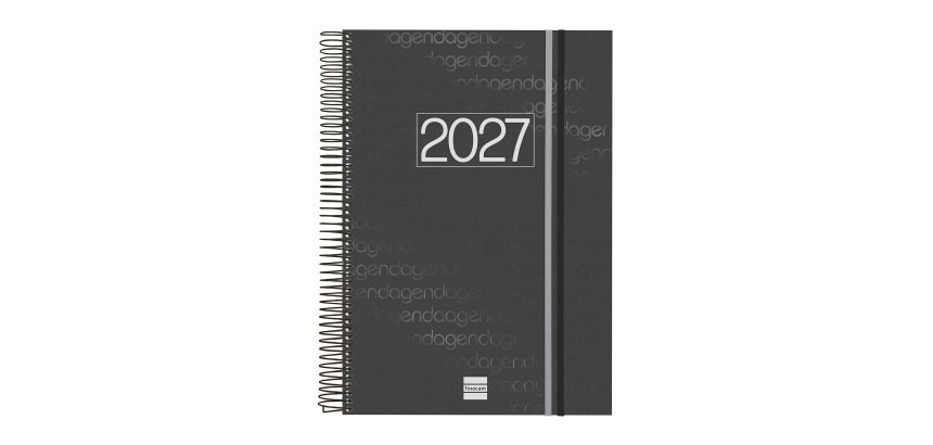 Agenda 210x297 1 Día Página Espiral Year Finocam Negro