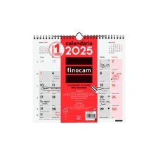 Calendario Pared M 265x245 Mes Vista Escribir Finocam