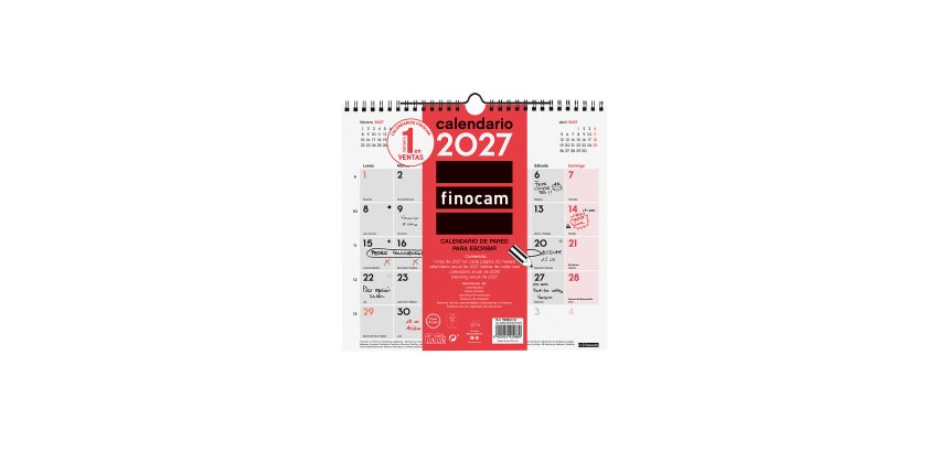 Calendario Pared M 265x245 Mes Vista Escribir Finocam
