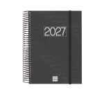 Agenda  155x212 1 Día Página Espiral Year Finocam Negro Español