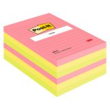 Notes repositionnables couleurs Néon lignées Post-it - bloc de 100 feuilles