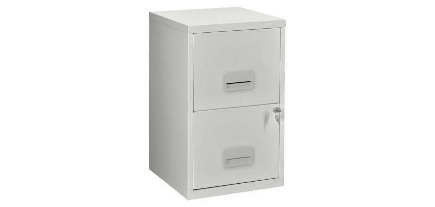 Classeur monobloc 2 tiroirs - pour dossiers suspendus