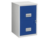 Archivador metálico Budget 2 cajones Gris/Azul