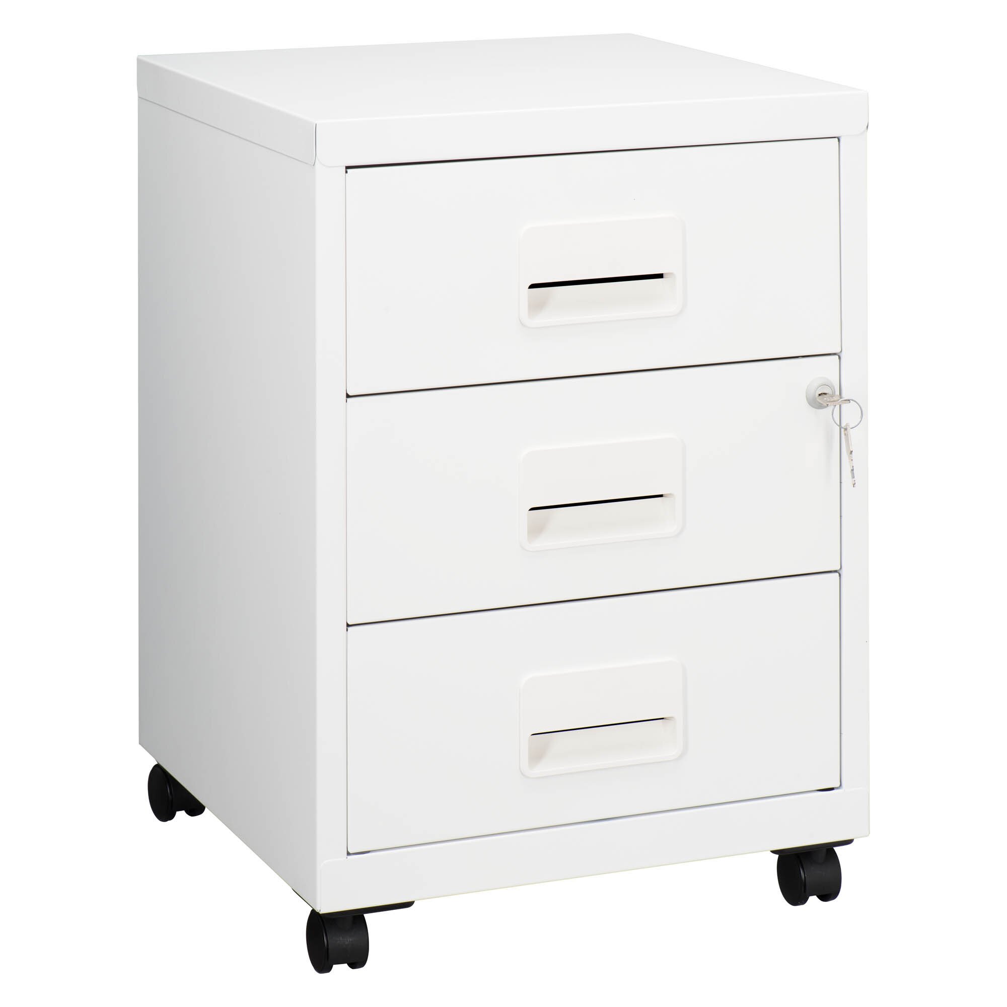 Budget filing cabinet 3 drawers in lacquered metal