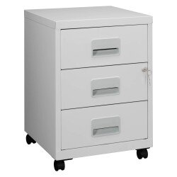 Cassettiere 3 cassetti in metallo Budget l x p x h 40 x 40 x 57 cm