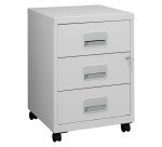 Cassettiere 3 cassetti in metallo Budget l x p x h 40 x 40 x 57 cm