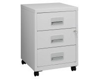 Cassettiere 3 cassetti in metallo Budget l x p x h 40 x 40 x 57 cm