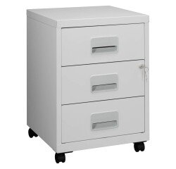 Cassettiere 3 cassetti in metallo Budget l x p x h 40 x 40 x 57 cm