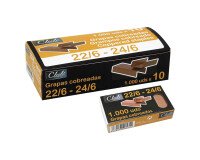 Grapas  Office Club 22/6, 24/6 cobreadas Caja de 1000 