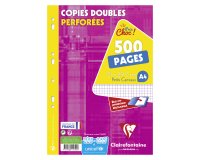 Cuadernos de doble hoja 500 páginas cuadros pequeños A4 21 x 29,7 cm Métric Clairefontaine - Perforados