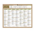Calendrier semestriel mural 2026 - natura - 21 x 26,5 cm