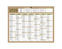 Calendrier semestriel mural  2026 Natura - 21 x 26,5 cm