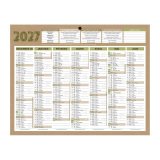 Calendrier semestriel mural 2027 - natura - 21 x 26,5 cm
