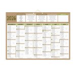 Calendrier semestriel mural 2026- natura - 40,5 x 55 cm